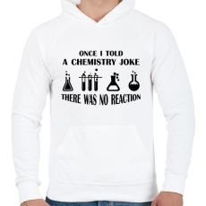 PRINTFASHION Chemistry joke (black) - Férfi kapucnis pulóver - Fehér