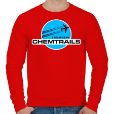 PRINTFASHION CHEMTRAILS - Férfi pulóver - Piros férfi pulóver, kardigán