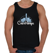 PRINTFASHION Chernobyl - Férfi atléta - Fekete atléta, trikó