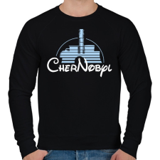 PRINTFASHION Chernobyl  - Férfi pulóver - Fekete férfi pulóver, kardigán