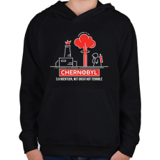 PRINTFASHION Chernobyl  - Gyerek kapucnis pulóver - Fekete