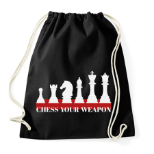 PRINTFASHION Chess your weapon - Sportzsák, Tornazsák - Fekete tornazsák