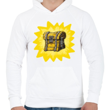 PRINTFASHION Chest - Fortnite - Férfi kapucnis pulóver - Fehér férfi pulóver, kardigán