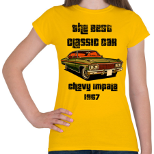 PRINTFASHION chevy impala 1963 - Női póló - Sárga női póló