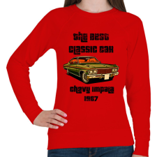 PRINTFASHION chevy impala 1963 - Női pulóver - Piros női pulóver, kardigán