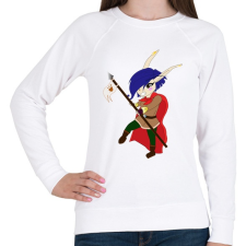 PRINTFASHION Chibi Elf lányka  - Női pulóver - Fehér női pulóver, kardigán