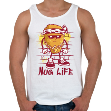 PRINTFASHION Chicken nuggets - Férfi atléta - Fehér atléta, trikó