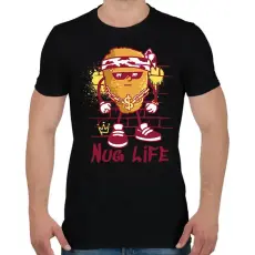 PRINTFASHION Chicken nuggets - Férfi póló - Fekete