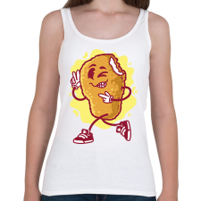 PRINTFASHION Chicken nuggets - Női atléta - Fehér női trikó