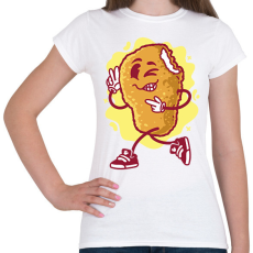 PRINTFASHION Chicken nuggets - Női póló - Fehér