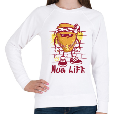 PRINTFASHION Chicken nuggets - Női pulóver - Fehér női pulóver, kardigán