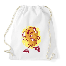 PRINTFASHION Chicken nuggets - Sportzsák, Tornazsák - Fehér tornazsák