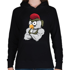 PRINTFASHION Chicken Rambo - Női kapucnis pulóver - Fekete