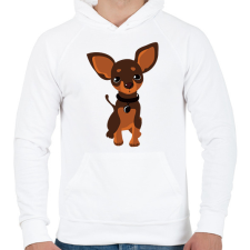 PRINTFASHION Chihuahua - Férfi kapucnis pulóver - Fehér férfi pulóver, kardigán