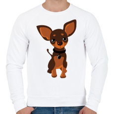 PRINTFASHION Chihuahua - Férfi pulóver - Fehér