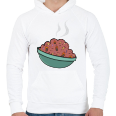 PRINTFASHION Chilis bab - Férfi kapucnis pulóver - Fehér