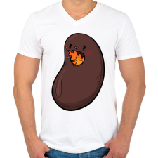 PRINTFASHION Chilis bab - Férfi V-nyakú póló - Fehér férfi póló