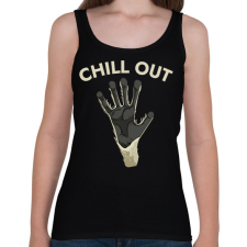 PRINTFASHION CHILL OUT - Női atléta - Fekete női trikó