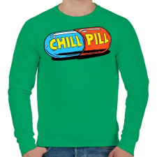 PRINTFASHION Chill Pill - Férfi pulóver - Zöld férfi pulóver, kardigán