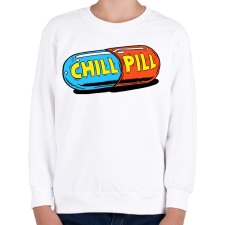PRINTFASHION Chill Pill - Gyerek pulóver - Fehér gyerek pulóver, kardigán