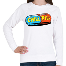 PRINTFASHION Chill Pill - Női pulóver - Fehér