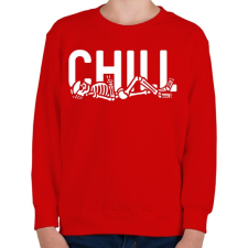 PRINTFASHION Chill time - Gyerek pulóver - Piros gyerek pulóver, kardigán
