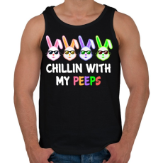 PRINTFASHION Chillin rabbits - Férfi atléta - Fekete