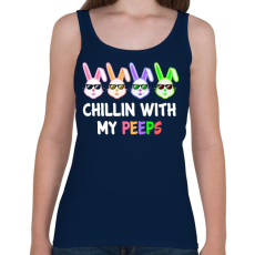 PRINTFASHION Chillin rabbits - Női atléta - Sötétkék