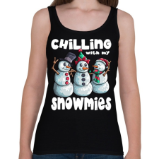 PRINTFASHION Chillin with snowmiees - Női atléta - Fekete női trikó