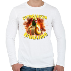 PRINTFASHION Chimpanzini Bananini - Férfi hosszú ujjú póló - Fehér