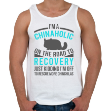 PRINTFASHION Chinaholic - Férfi atléta - Fehér atléta, trikó