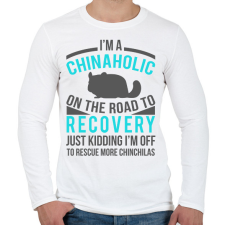 PRINTFASHION Chinaholic - Férfi hosszú ujjú póló - Fehér férfi póló
