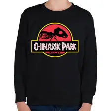 PRINTFASHION Chinassic Park - Gyerek pulóver - Fekete gyerek pulóver, kardigán