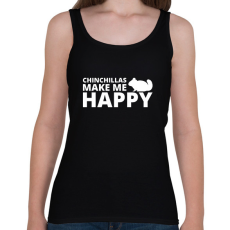 PRINTFASHION Chinchillas make me happy - Női atléta - Fekete