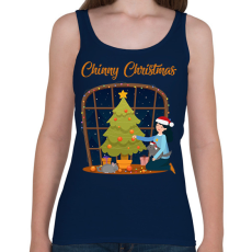 PRINTFASHION Chinny Christmas - Női atléta - Sötétkék