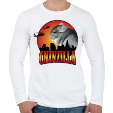 PRINTFASHION Chinzilla - Férfi hosszú ujjú póló - Fehér