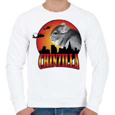PRINTFASHION Chinzilla - Férfi pulóver - Fehér