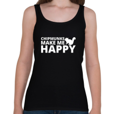 PRINTFASHION Chipmunks make me happy - Női atléta - Fekete