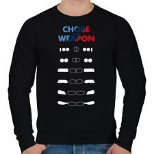 PRINTFASHION Choose your Weapon - Férfi pulóver - Fekete férfi pulóver, kardigán