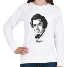 PRINTFASHION Chopin - Női pulóver - Fehér