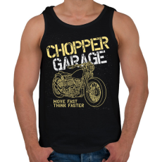 PRINTFASHION chopper - Férfi atléta - Fekete