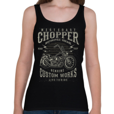 PRINTFASHION chopper - Női atléta - Fekete női trikó