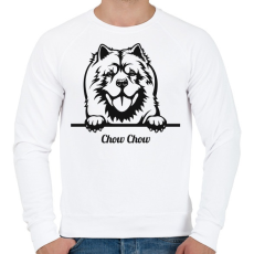 PRINTFASHION Chow-Chow - Férfi pulóver - Fehér