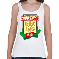 PRINTFASHION Christmas Baking Team - Női atléta - Fehér női trikó