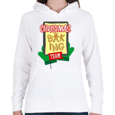 PRINTFASHION Christmas Baking Team - Női kapucnis pulóver - Fehér