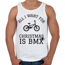 PRINTFASHION CHRISTMAS BMX - Férfi atléta - Fehér atléta, trikó