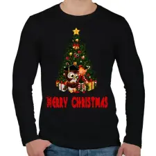 PRINTFASHION christmas - Férfi hosszú ujjú póló - Fekete férfi póló