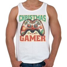 PRINTFASHION christmas gamer, karácsonyi játékos - Férfi atléta - Fehér atléta, trikó