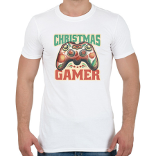PRINTFASHION christmas gamer, karácsonyi játékos - Férfi póló - Fehér férfi póló