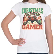 PRINTFASHION christmas gamer, karácsonyi játékos - Női póló - Fehér